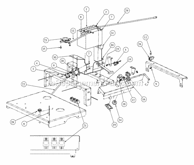 17hp Electrical Engine Assembly Diagram and Parts List for 3648 53AB5D4M100 Cub Cadet Lawn Mower